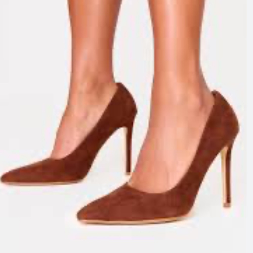 Brown Suede Women's Pumps